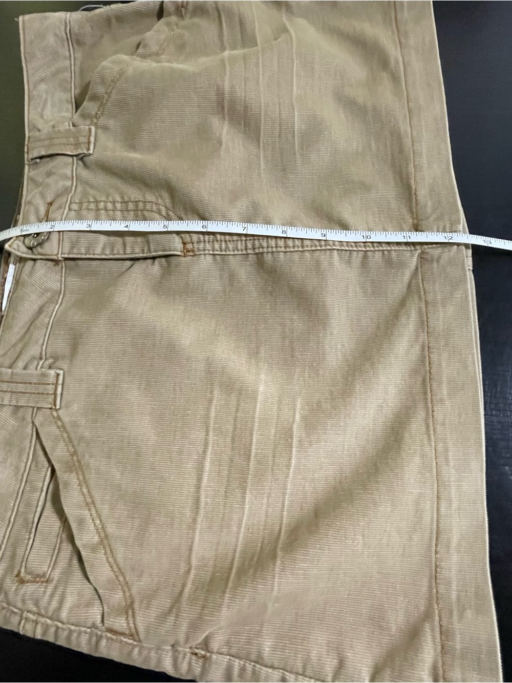 Duck Head Corduroy Mini Skirt Womens 7 Tan Good Vintage Y2K Embroidered Pockets - Picture 9 of 10
